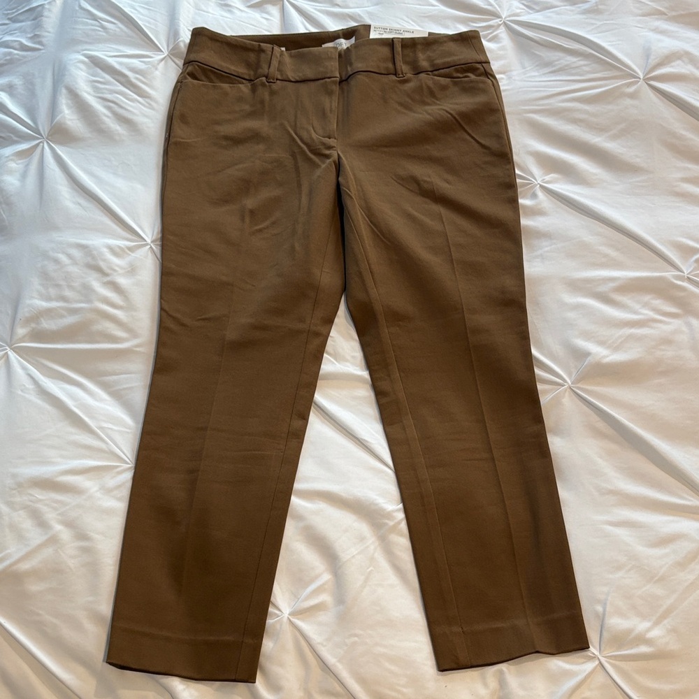 LOFT Dark Tan Ankle Pants
